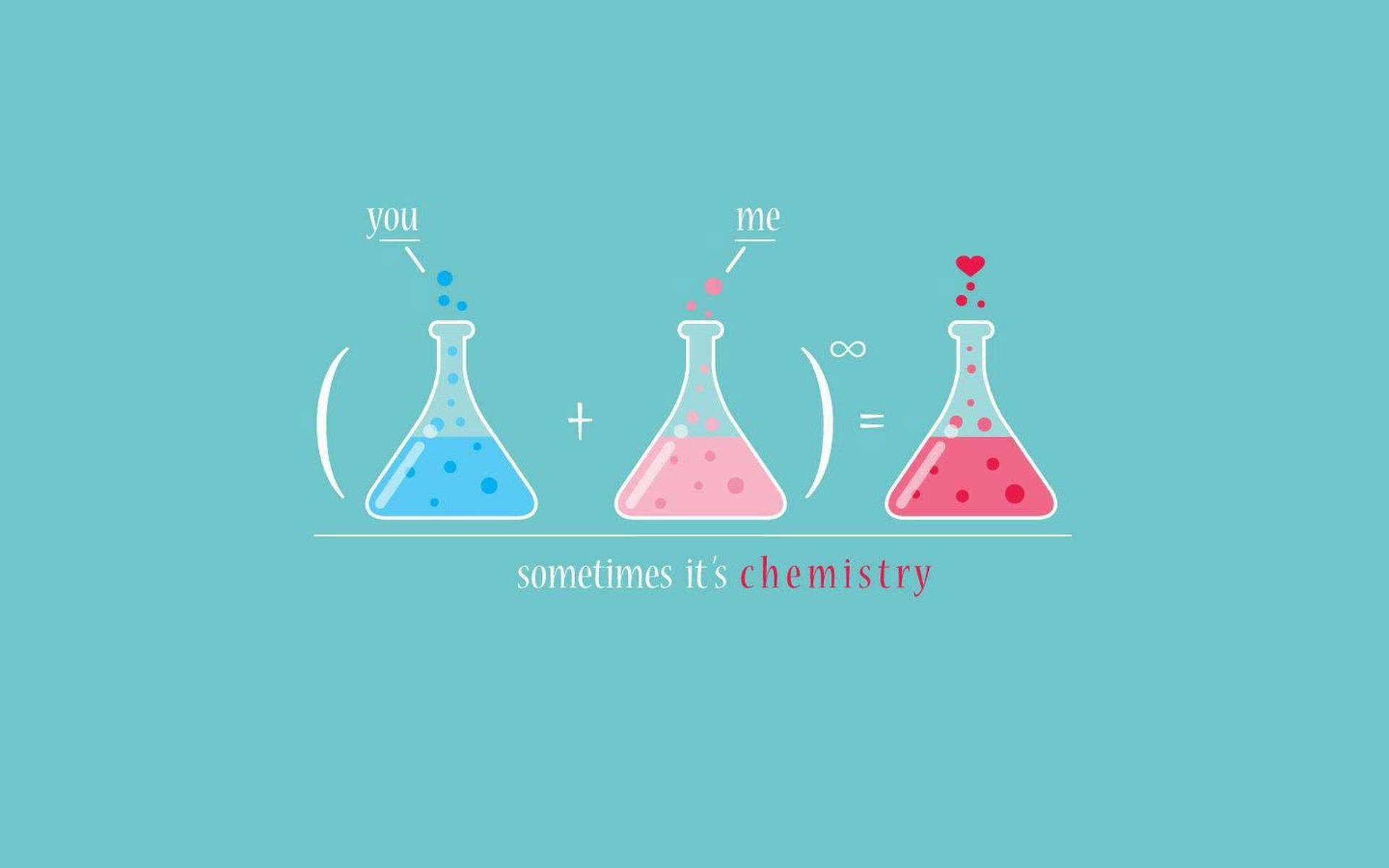 Cute Chemistry You and Me Wallpaper