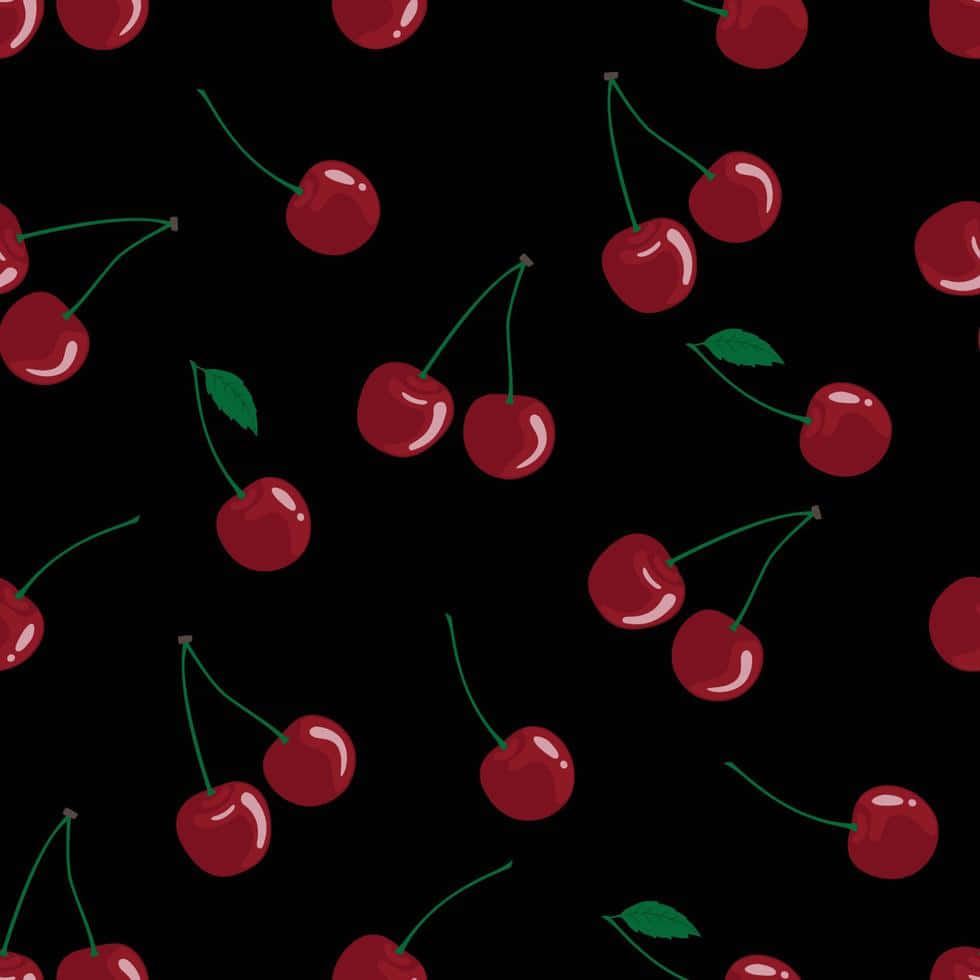 Cute Cherries With Shiny Surface Wallpaper
