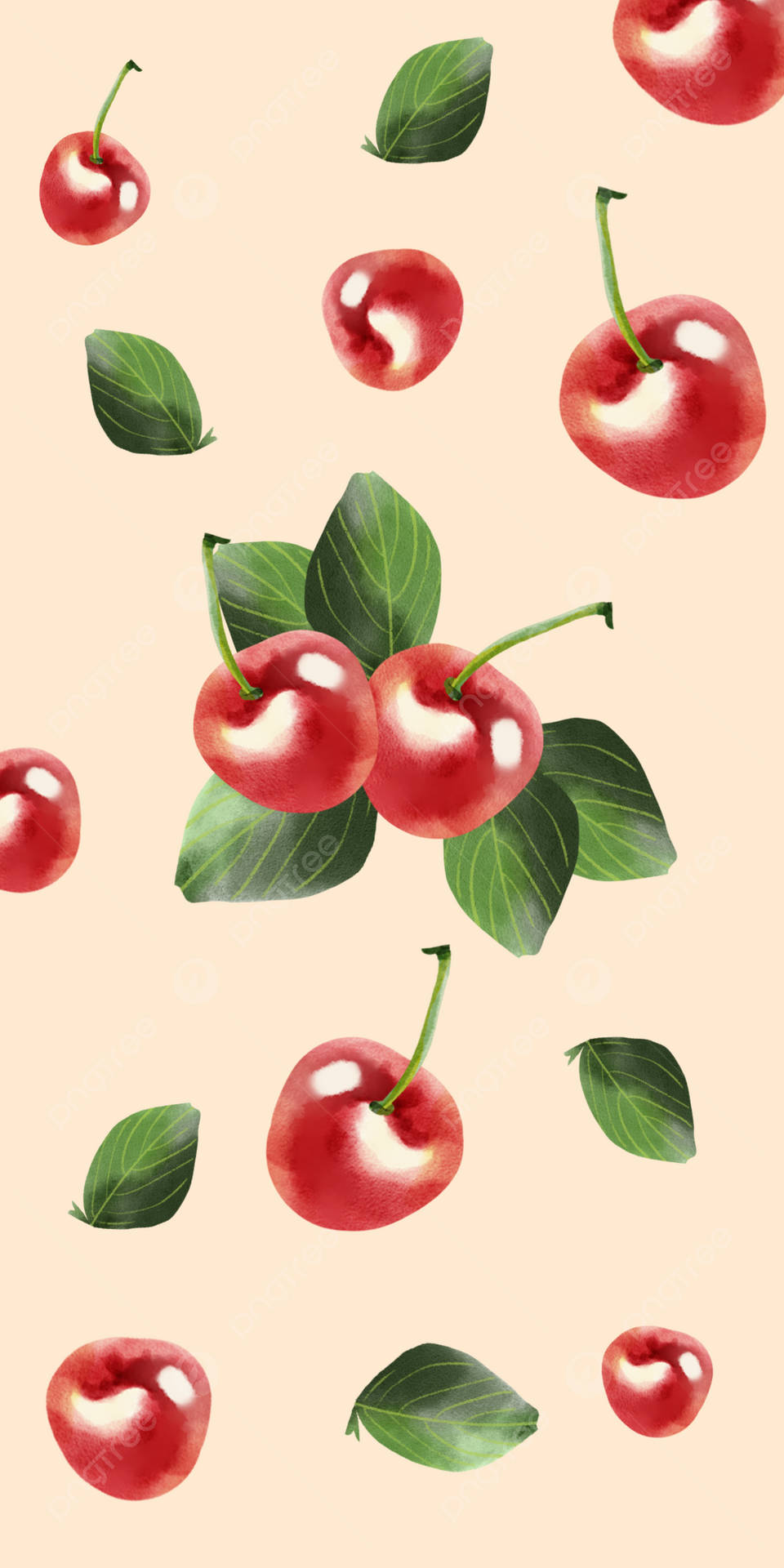 Embrace the Sweet Elegance - Cute Cherry Aesthetic Wallpaper