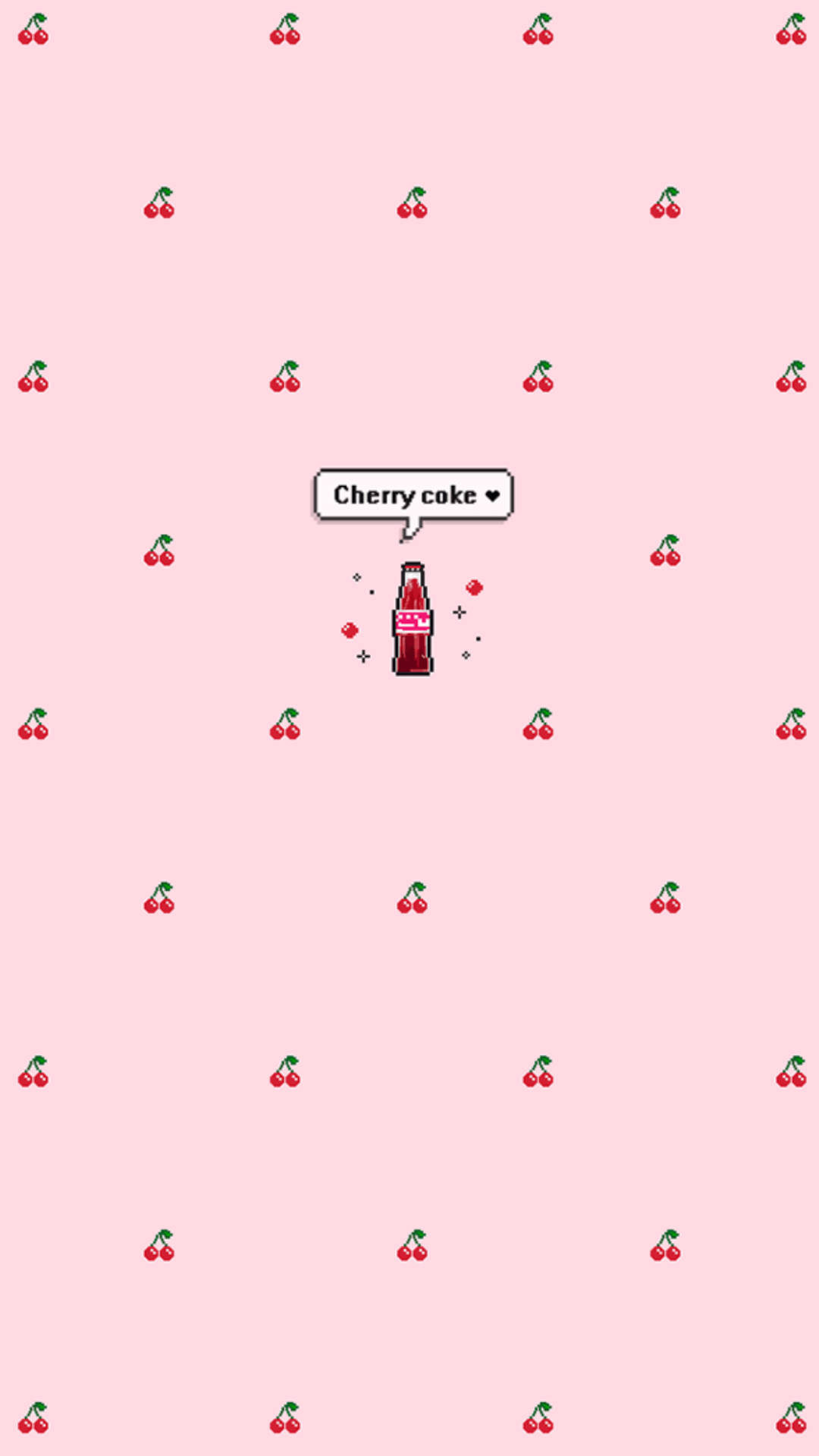 Cute Cherry Coke Aesthetic Phone Wallpaper