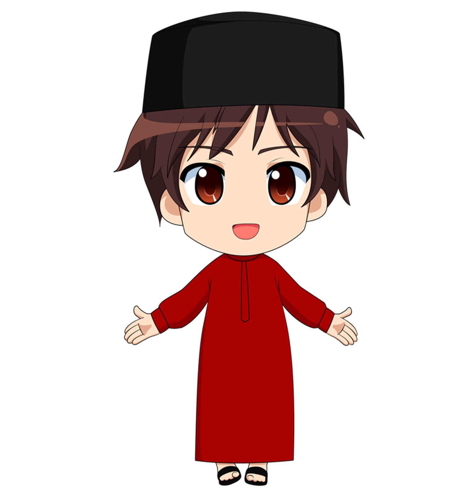 Cute Chibi Islamic Boy Background