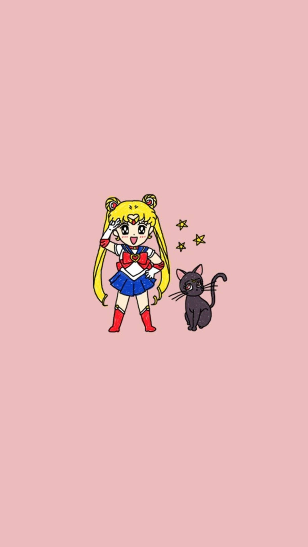Cute Chibi Sailor Moon Iphone Wallpaper