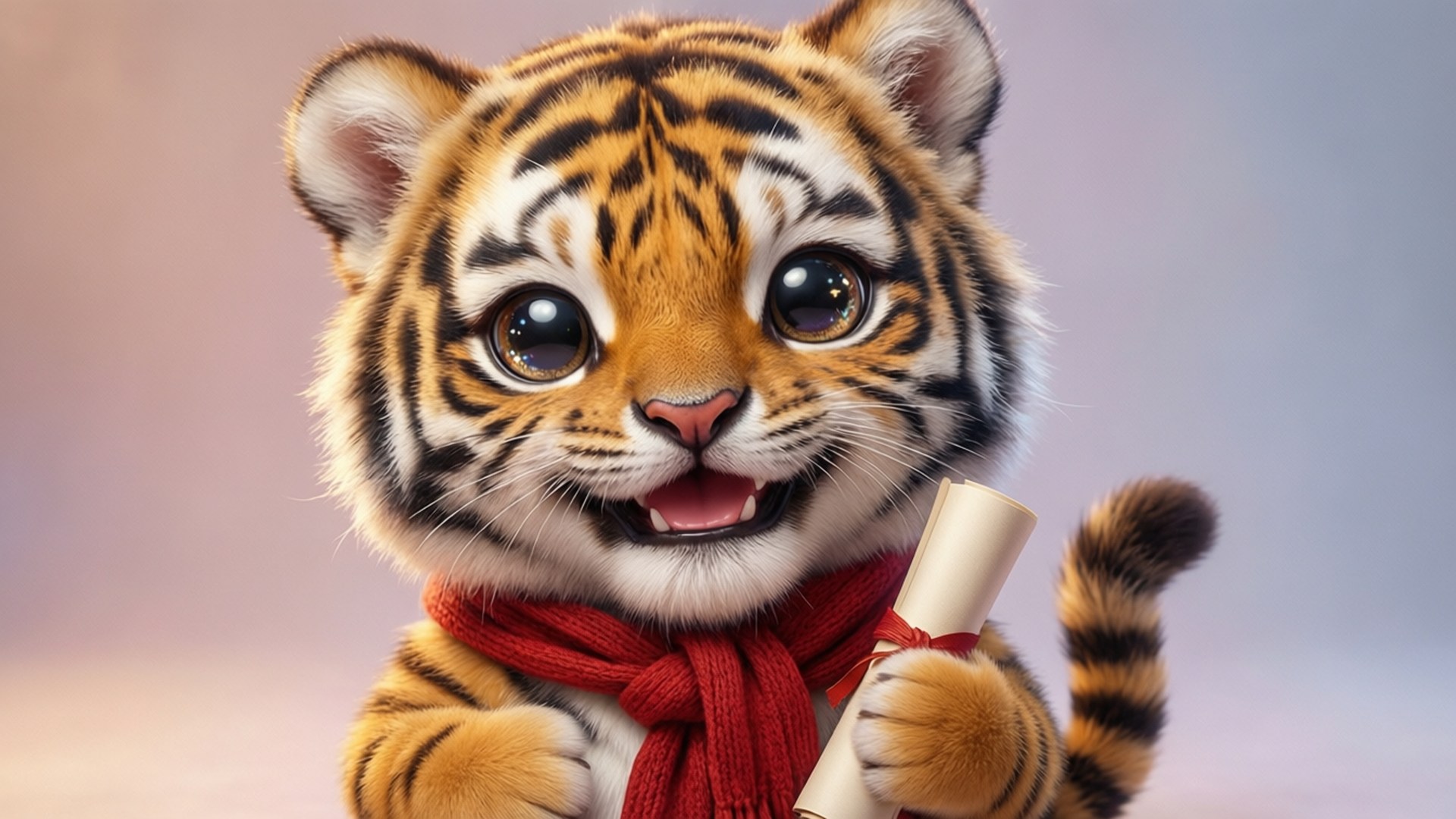 Søt Chibi Tiger Bakgrunner