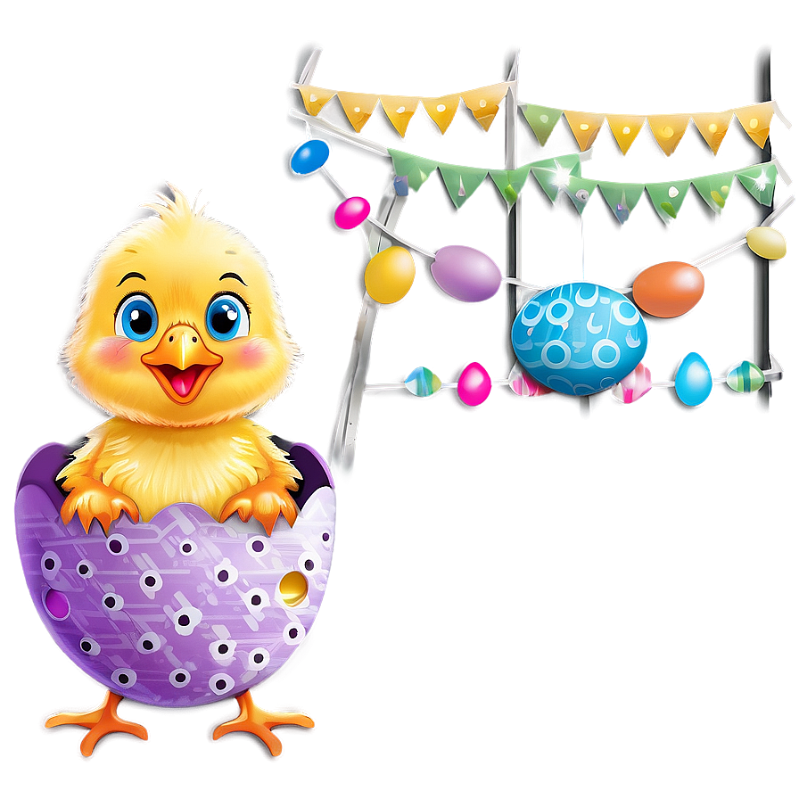 Cute Chick Easter Celebration Png 42 PNG