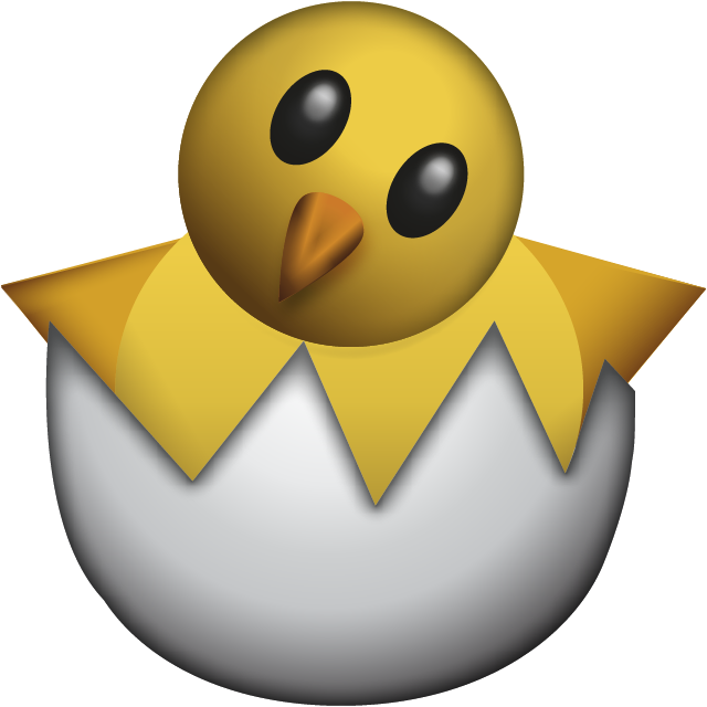 Cute Chick Hatching Emoji PNG