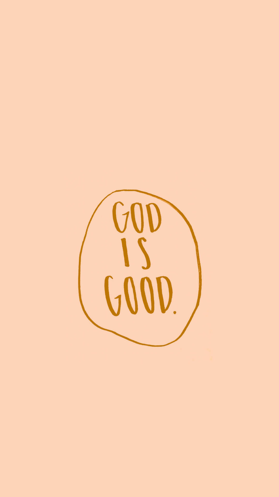Download Cute Orange Christian God Is Good Wallpaper 