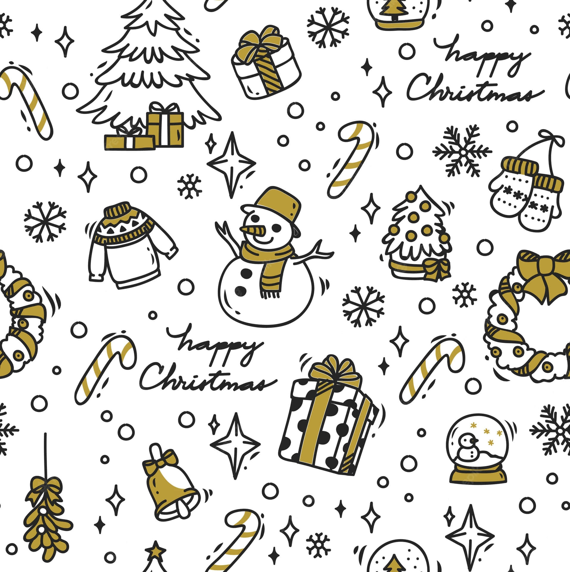 Spread the Holiday Spirit with this Cute Christmas Wallpaper