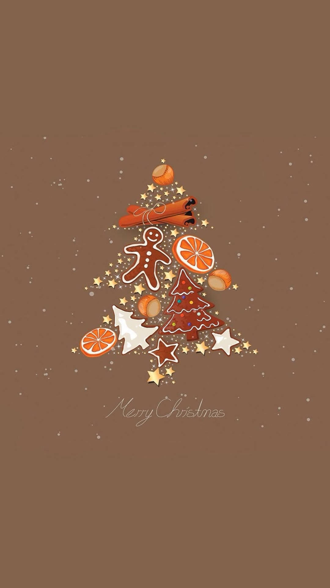 Cute Christmas Brown Poster Wallpaper