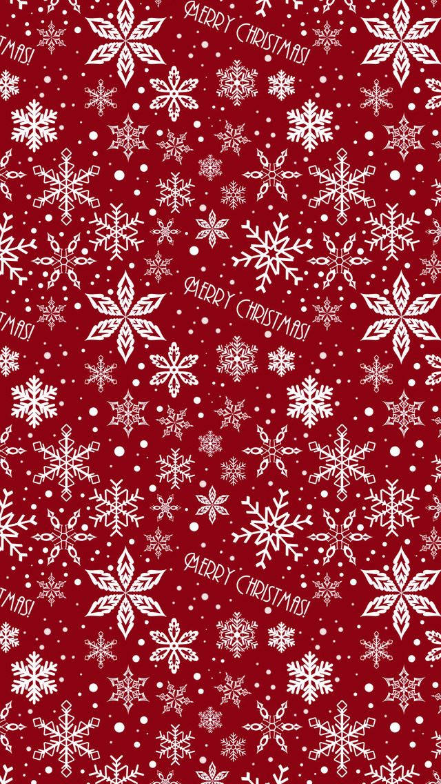 Sød jule iPhone rød og hvid tapet Wallpaper