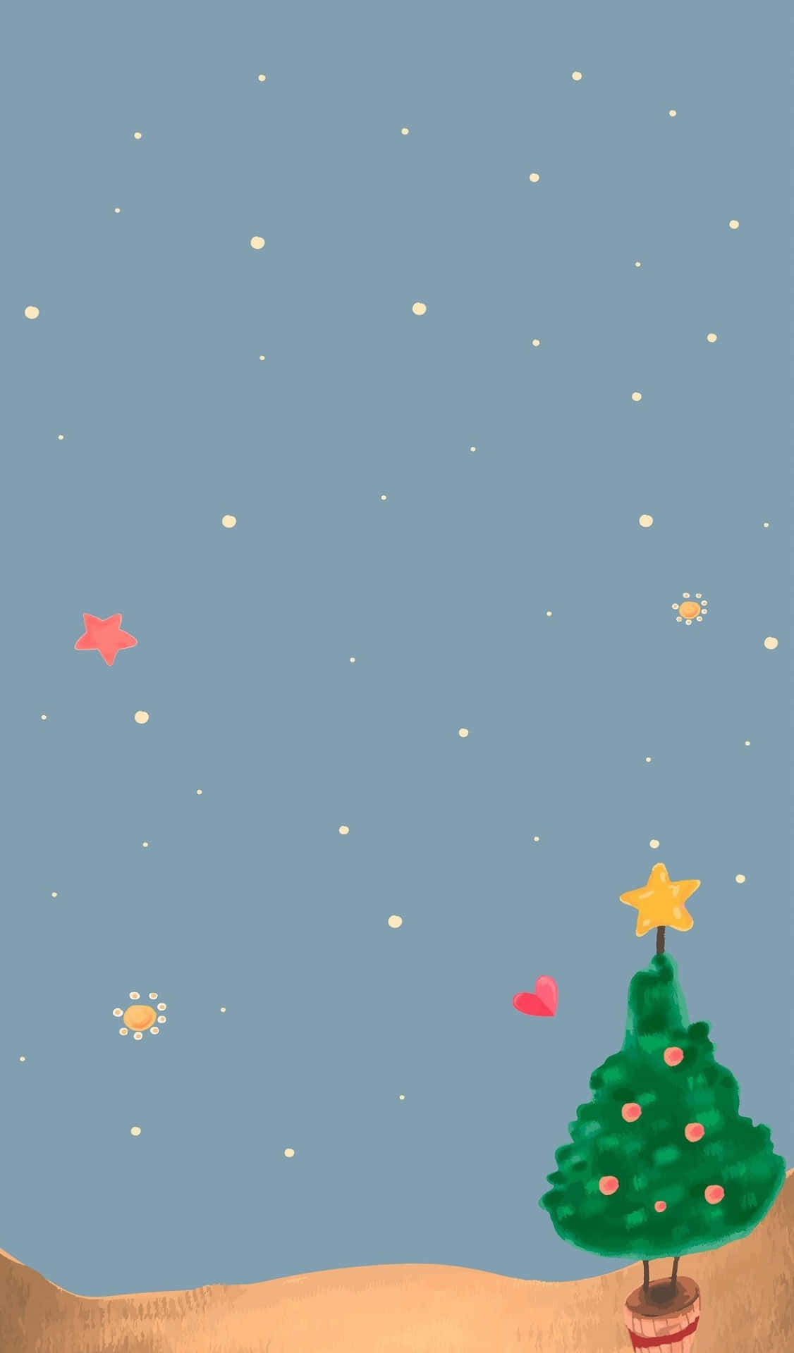 Erlebensie Die Freude Von Weihnachten Durch Dieses Niedliche Smartphone Wallpaper