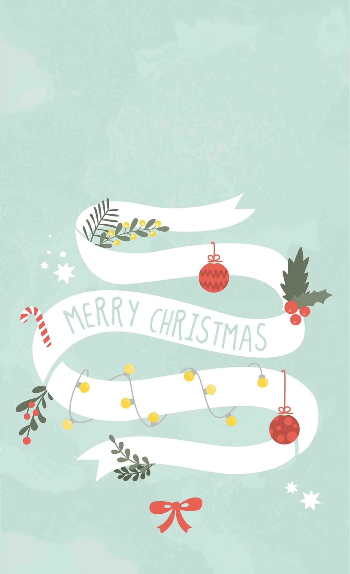 Let the Holiday Cheer Light Up Your Life with a Cute Christmas Phone! Wallpaper