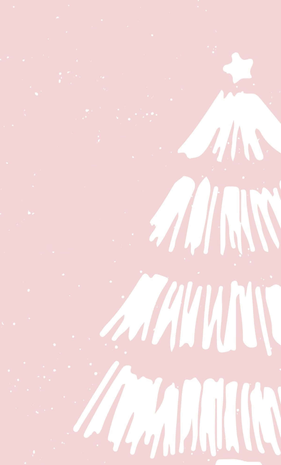 Niedlichesweihnachts-handy In Pink. Wallpaper