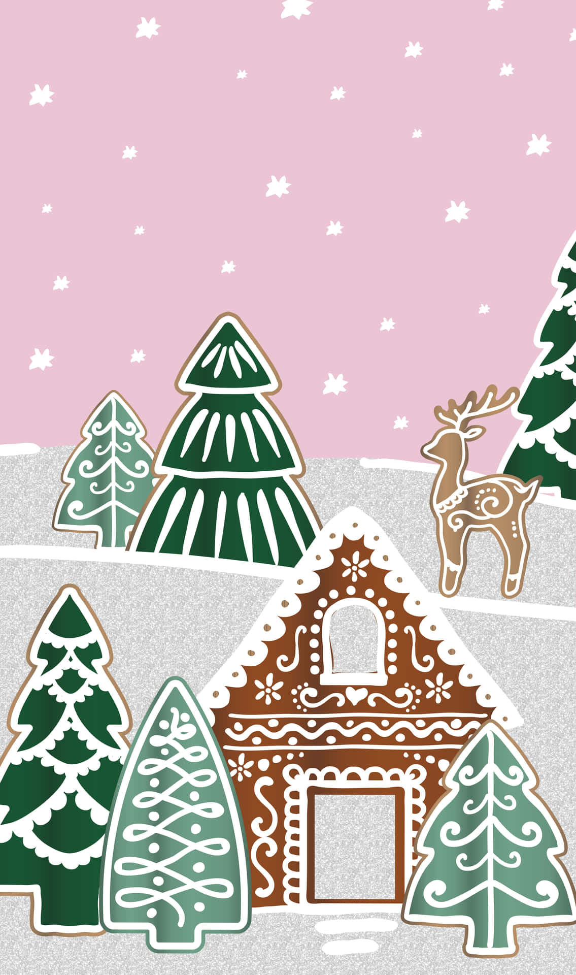Enjoy the Festive Time with a Cute Christmas Phone Wallpaper