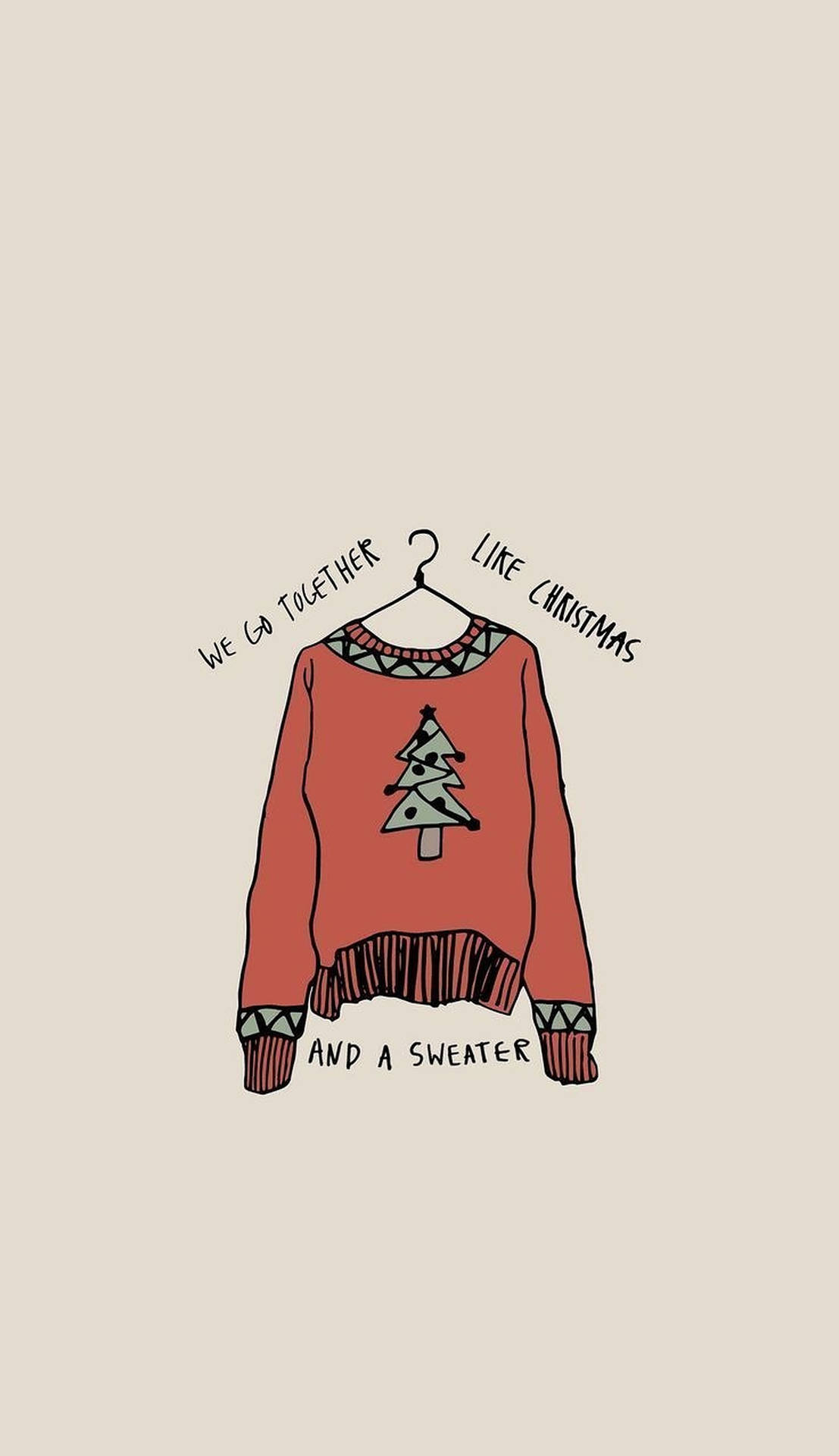 Download Cute Christmas Sweater Wallpaper 