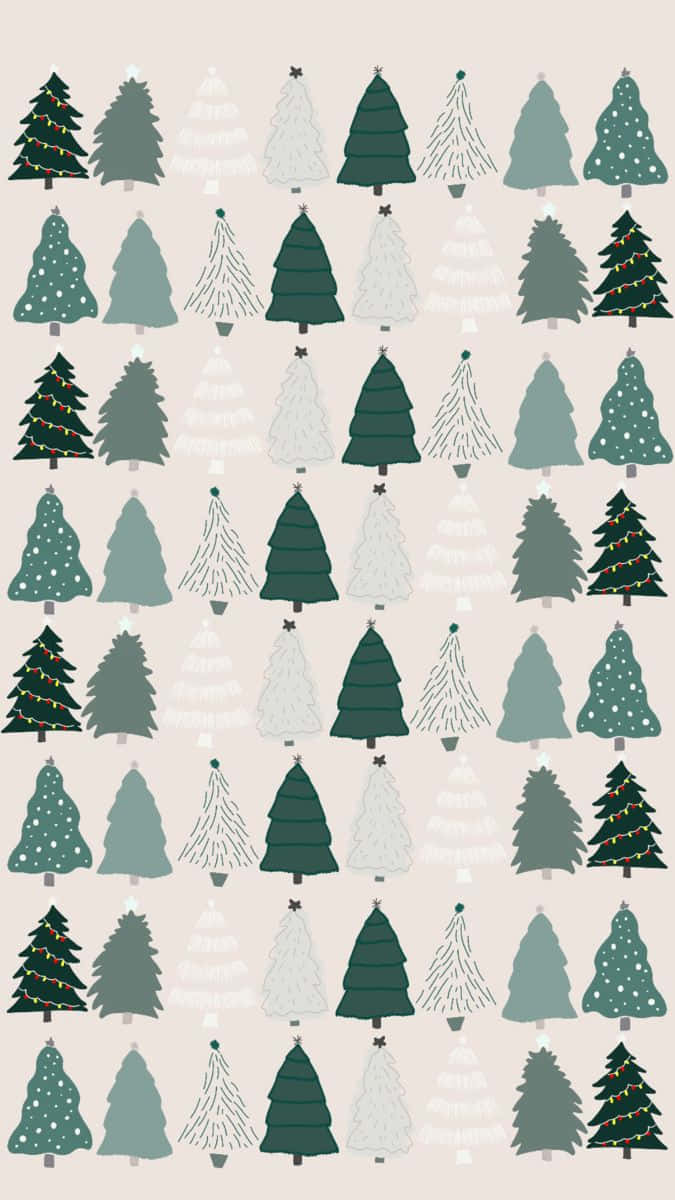 A cute Christmas tree covered in festive decorations for the holidays Wallpaper