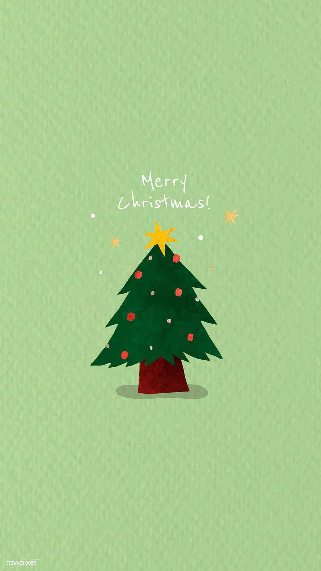 Fejrer den festlige sæson med et sødt juletræ tapet. Wallpaper
