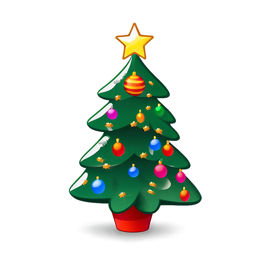 Cute Christmas Tree Cartoon Png 6 PNG