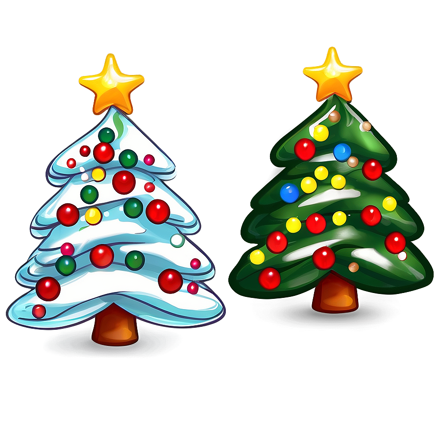 Cute Christmas Tree Cartoon Png Bcn95 PNG