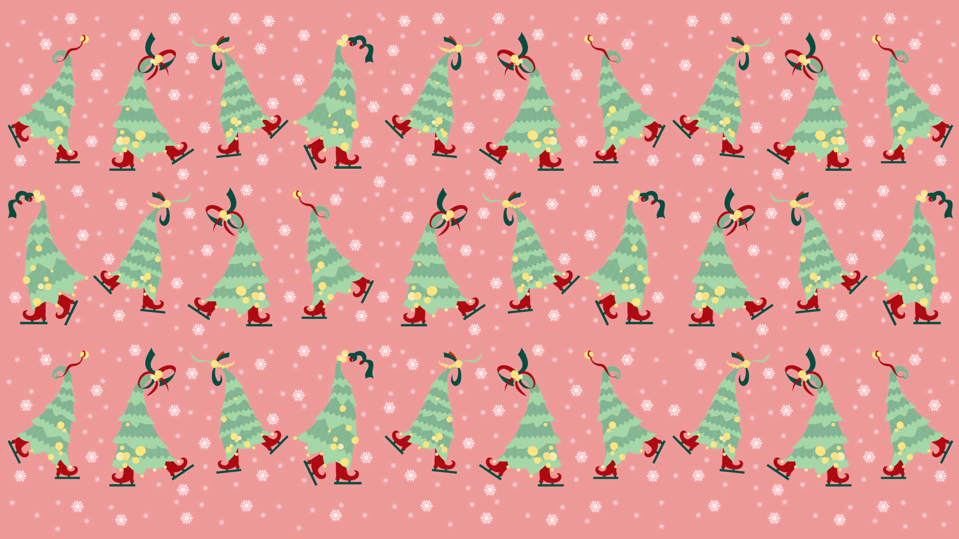 Cute Christmas Tree With Boots Wallpaper