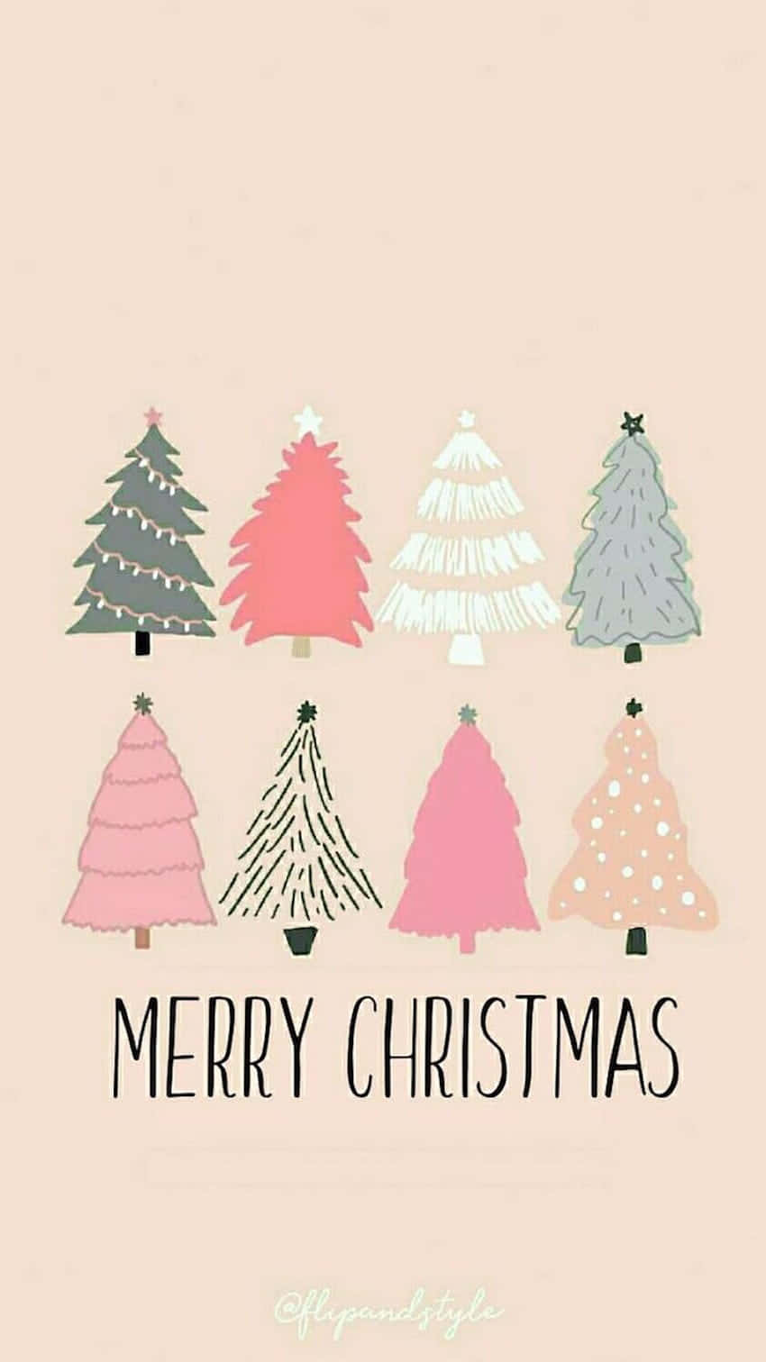 Celebrate the Season with this Adorable Christmas Tree Wallpaper
