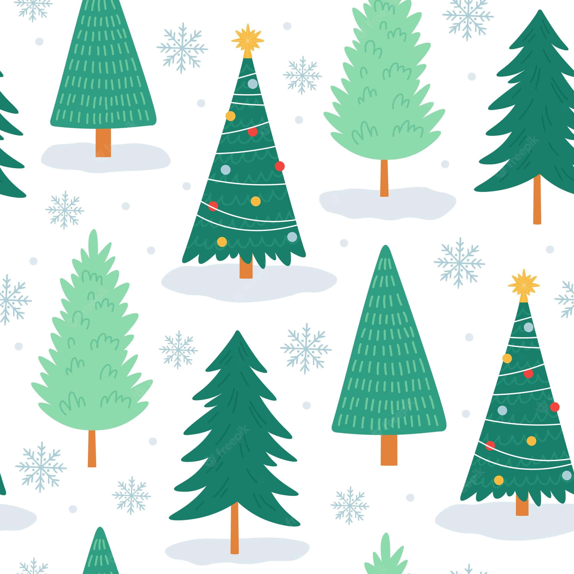 Fejre denne jul med en sød festlig træ. Wallpaper