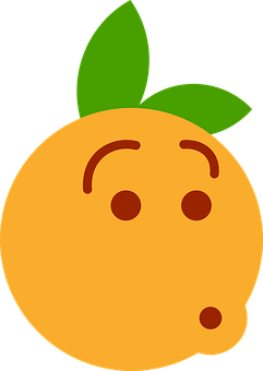 Cute Clementine Cartoon Character PNG