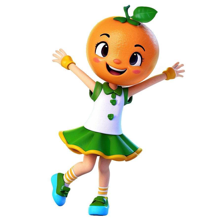 Download Cute Clementine Character Png Yjv | Wallpapers.com