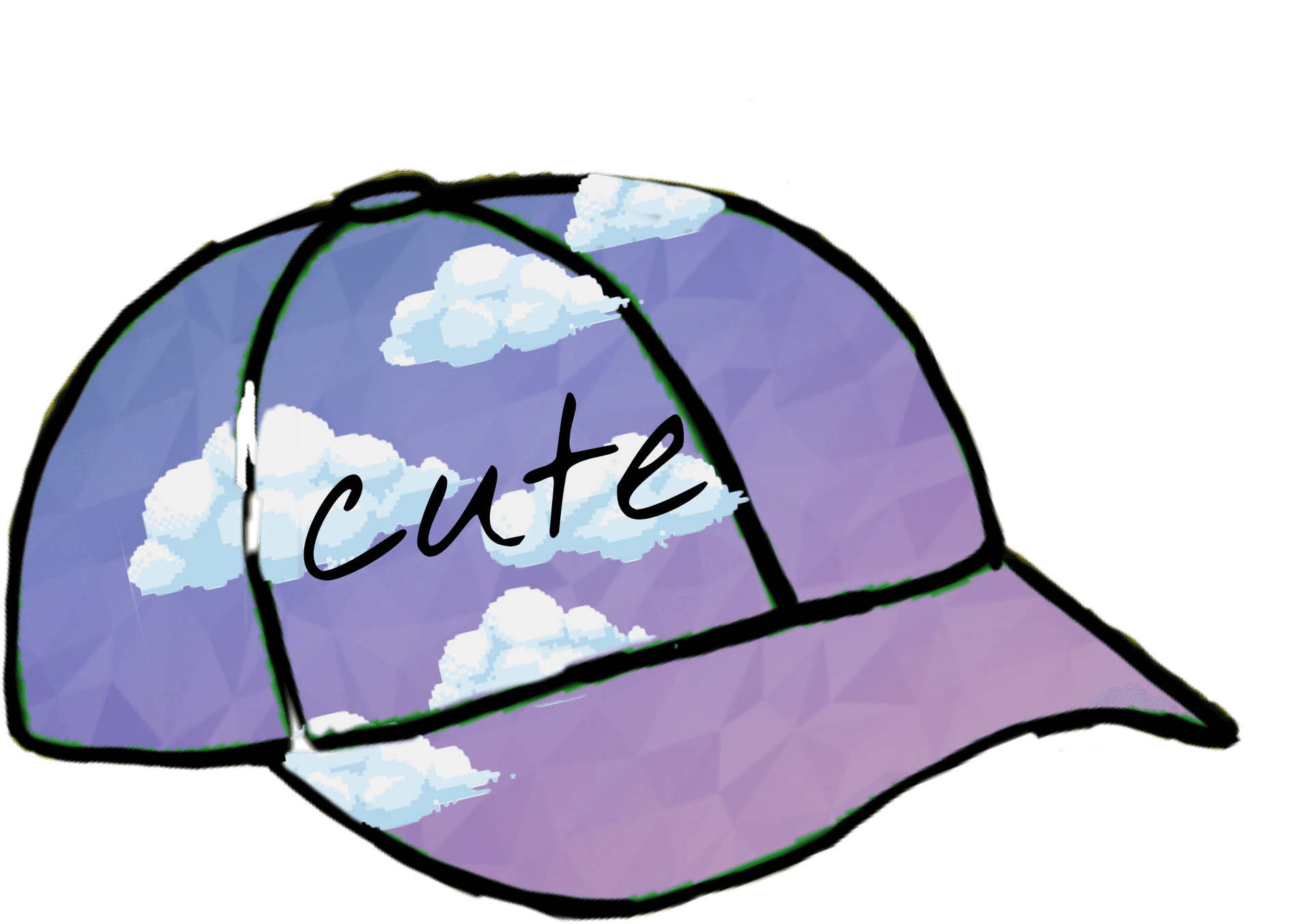 Cute Cloud Cap Drawing PNG