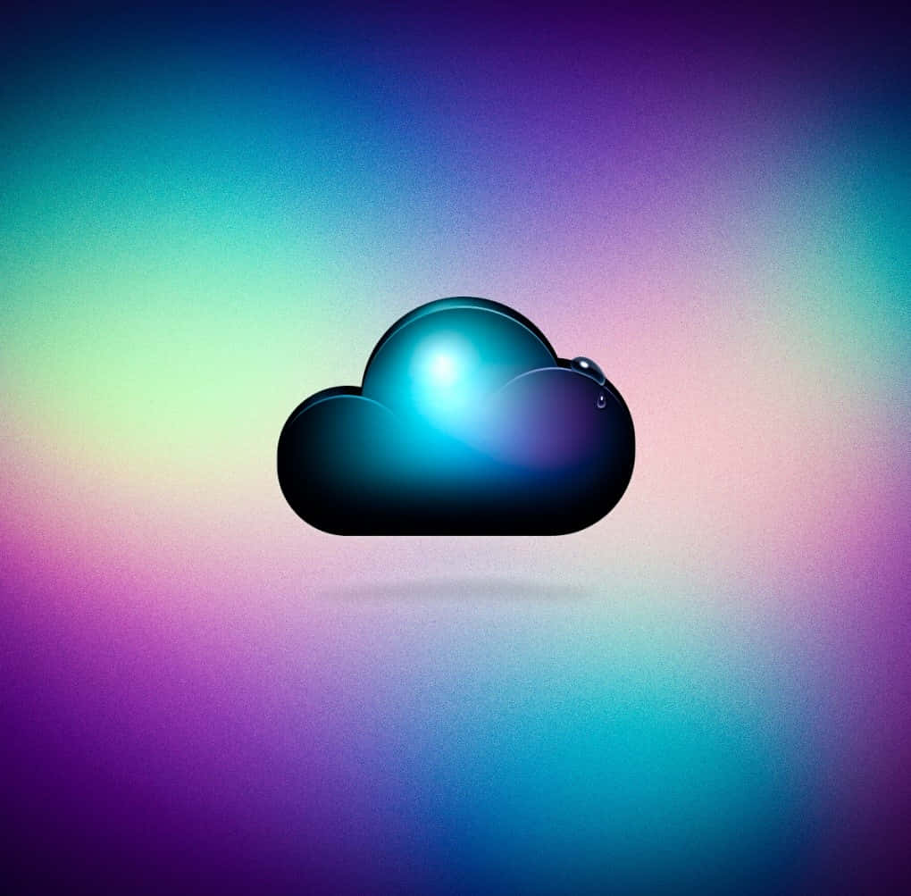 Cute Cloud Icon Metallic Colorful Theme Wallpaper