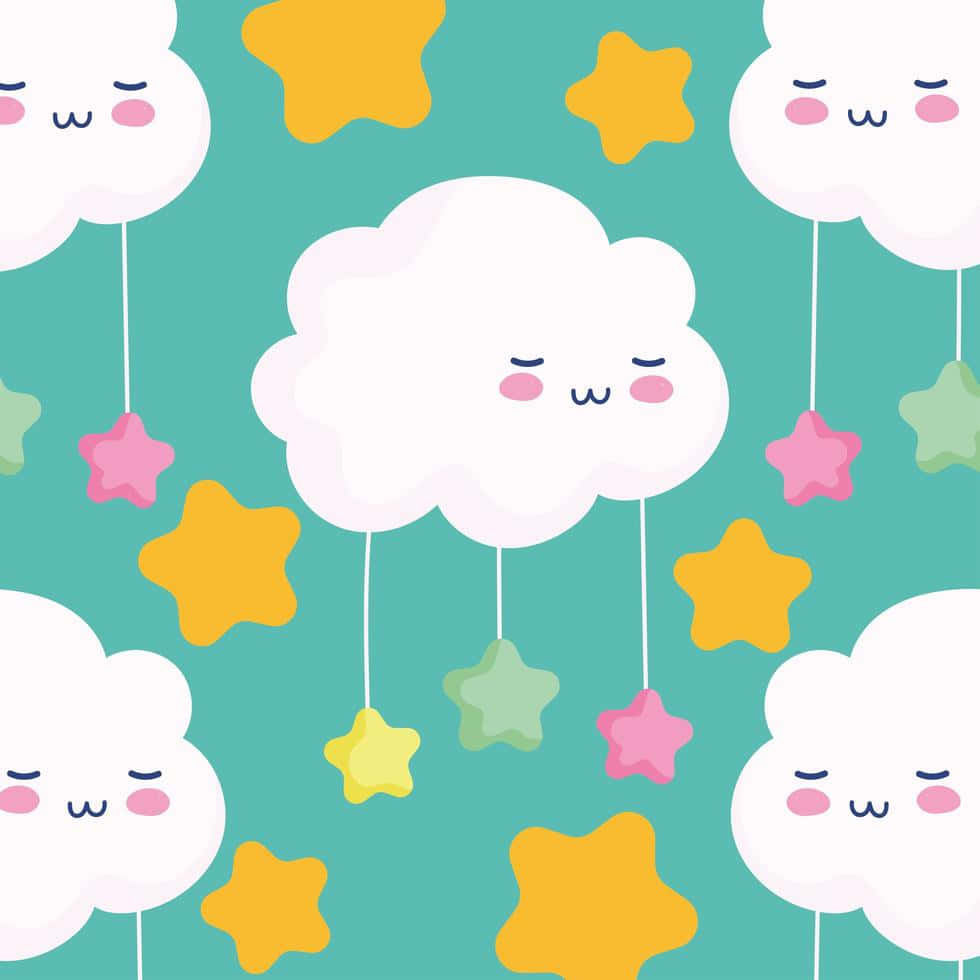 Cute Clouds Shy Faces Wallpaper