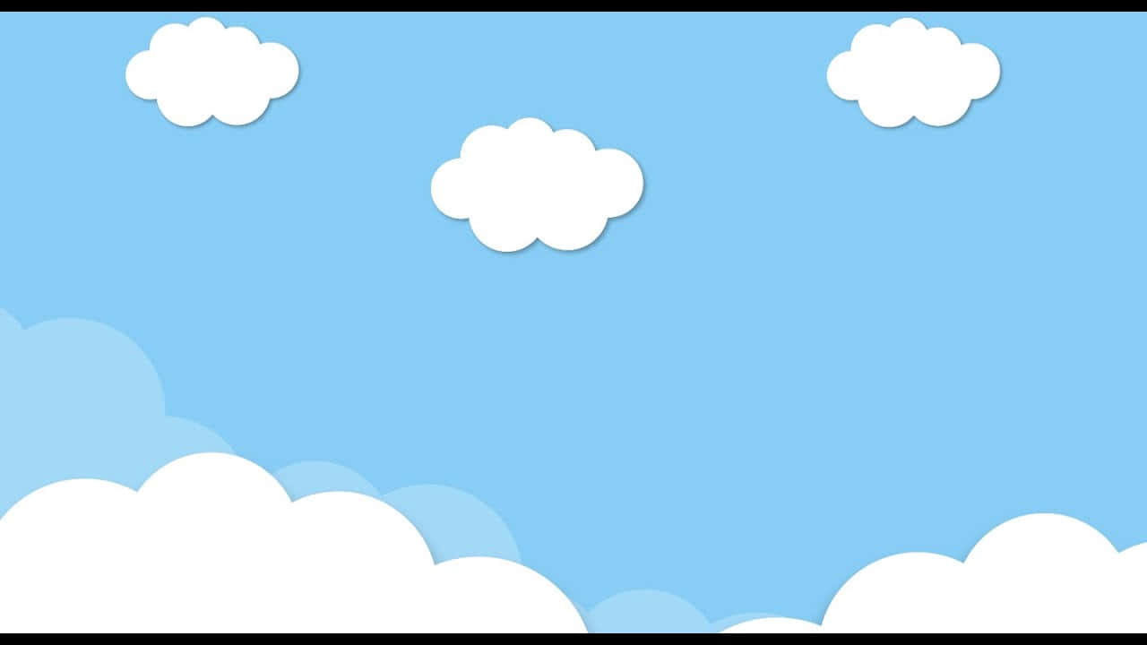 Cute Clouds Simple Drawing Wallpaper