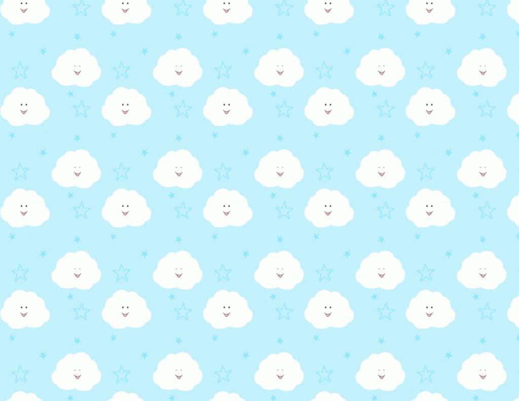 Cute Clouds Smiling Faces Wallpaper