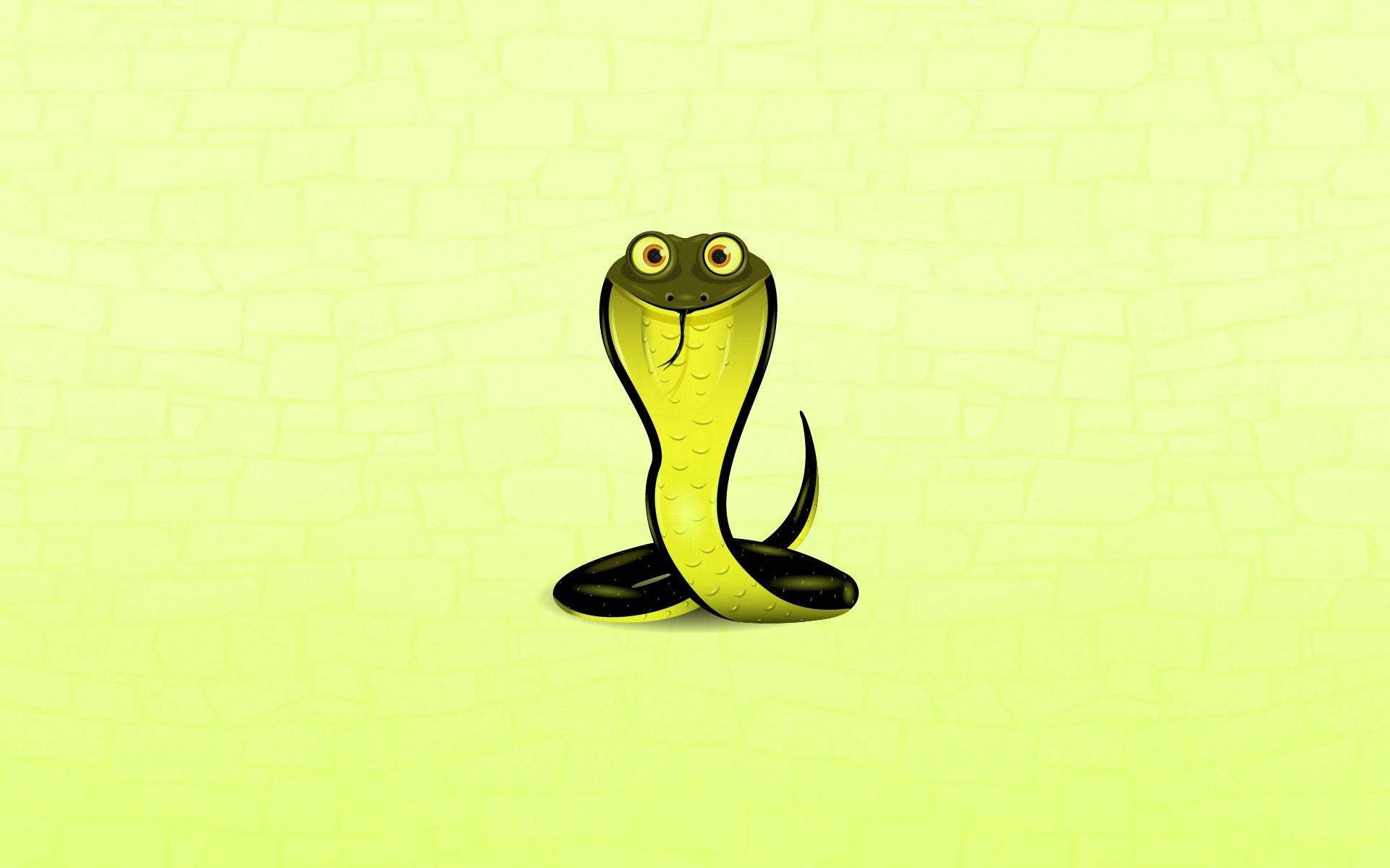 Cute Cobra Snake Illustration Wallpaper
