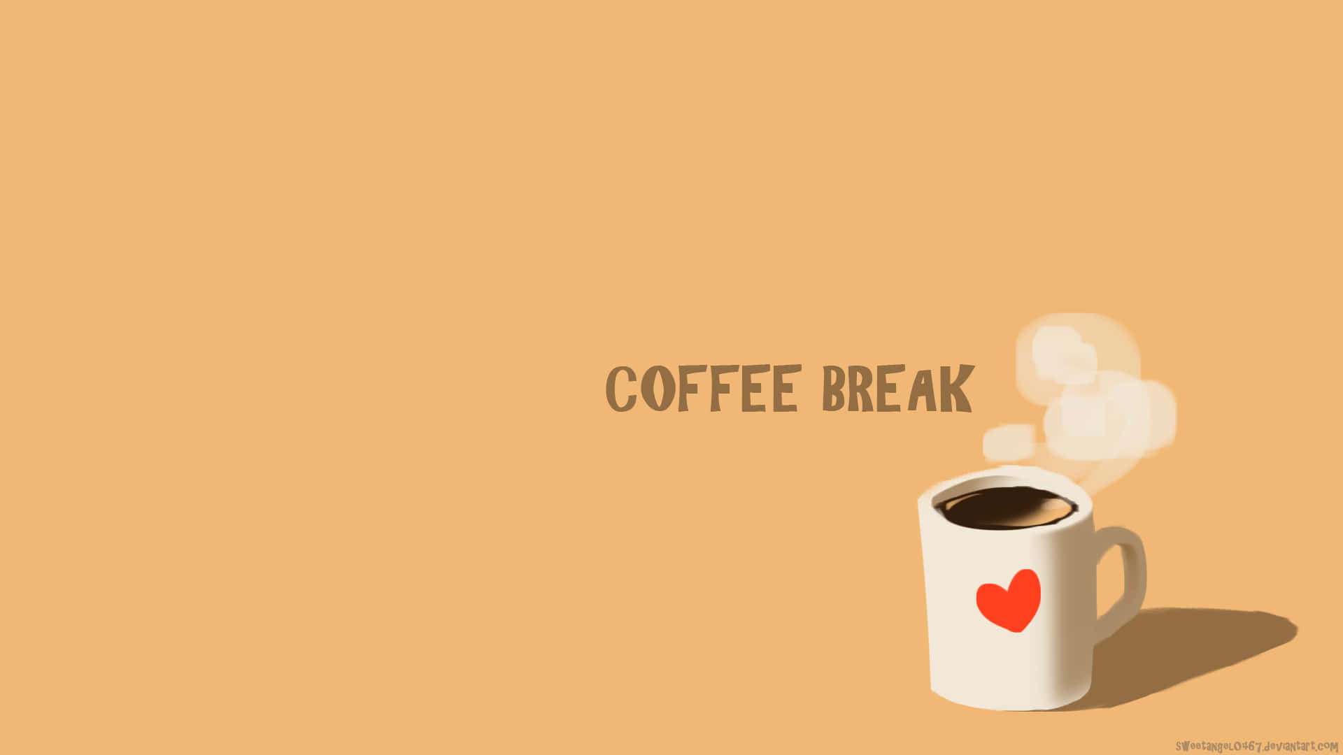 Start the Day with a Hot Cup of Cute Coffee Wallpaper