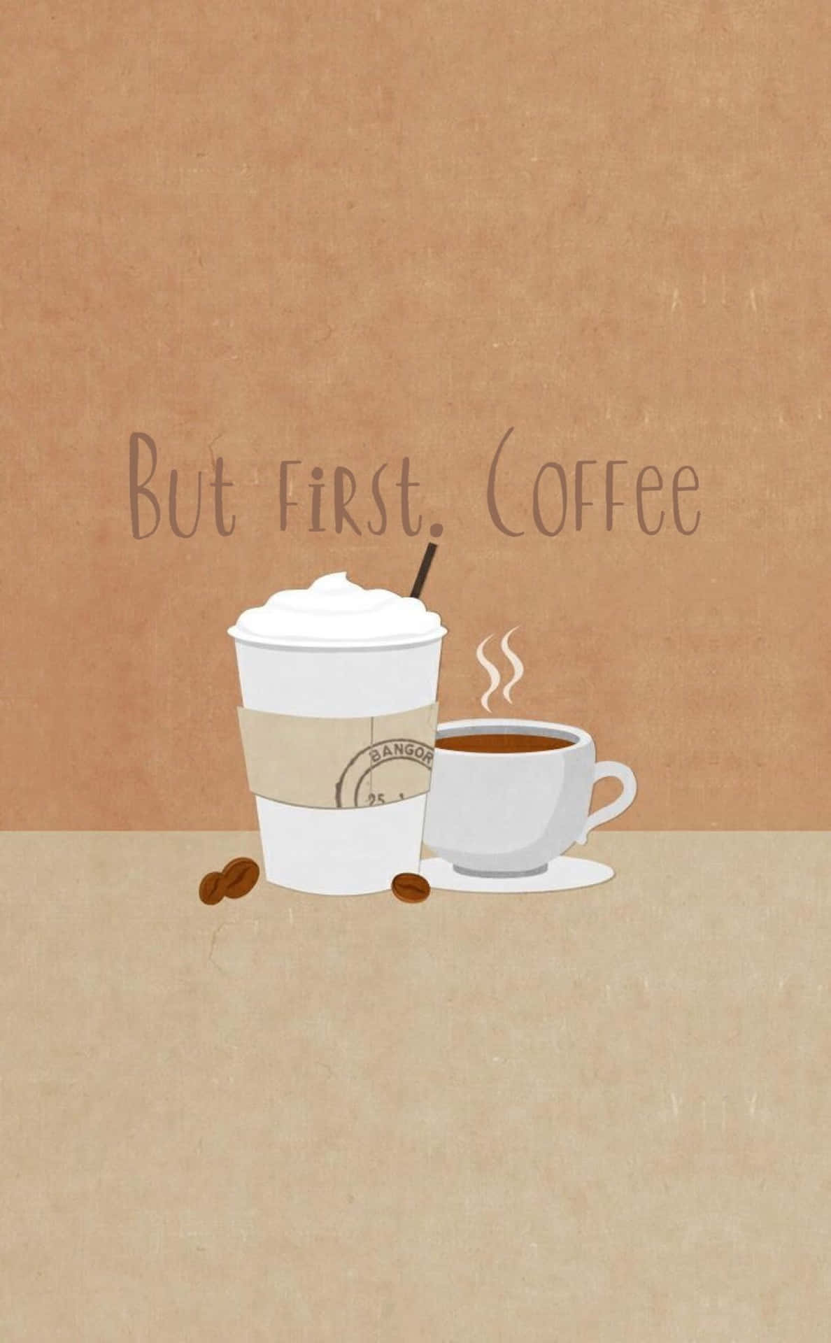 Get energized with this cute cup of coffee! Wallpaper
