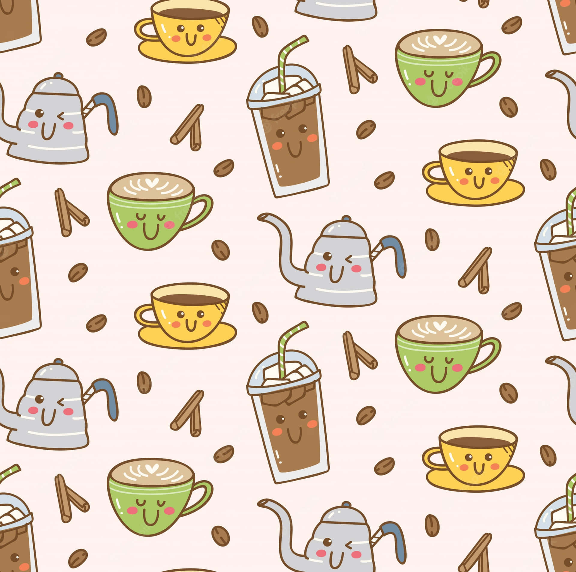 Enjoy a cozy cup of coffee Wallpaper