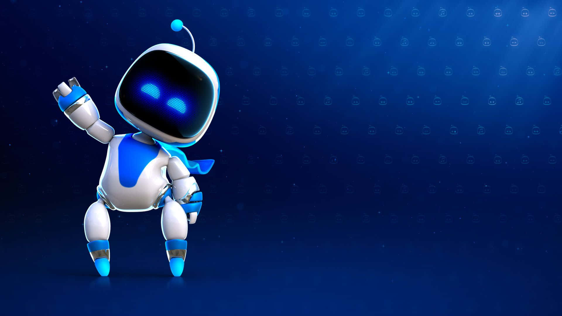 Cute Cool Ps4 Astro Bot Waving With Right Hand Wallpaper