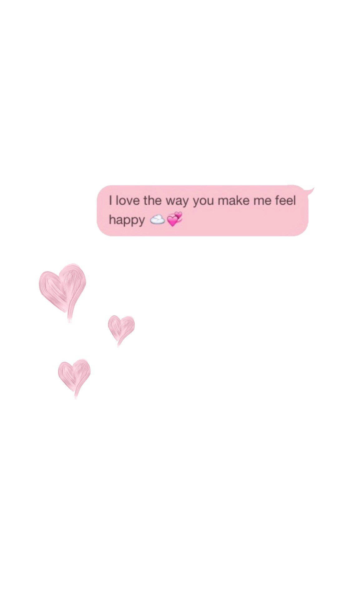 Cute Couple Matching Pink Text Message Wallpaper