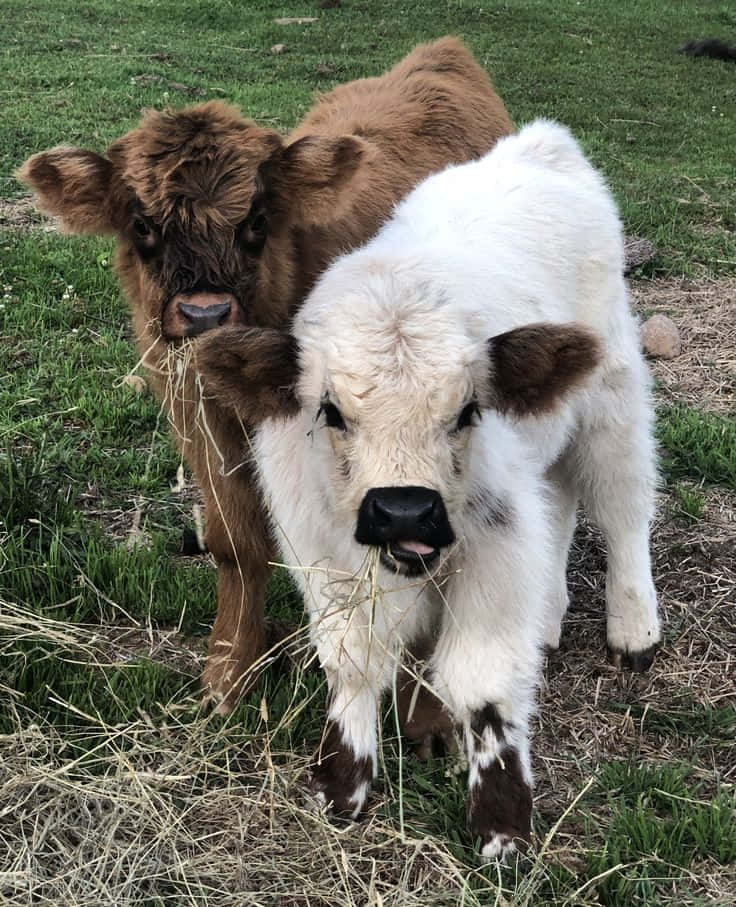 Adorable Baby Cow In Pasture