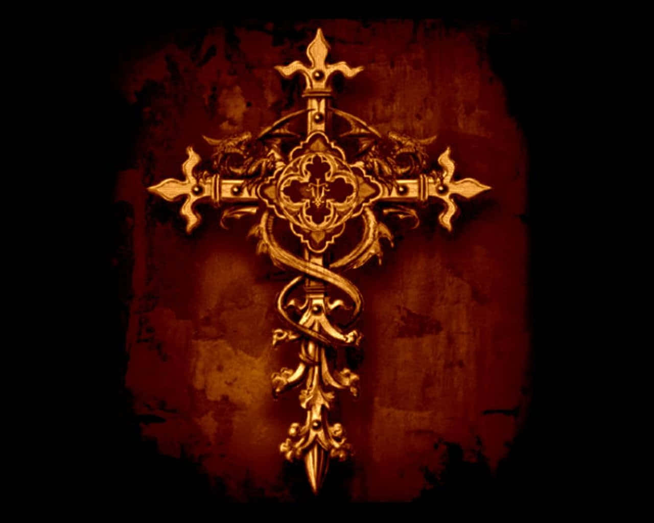 Feieredeinen Christlichen Glauben Mit Diesem Niedlichen Kreuz-design Wallpaper