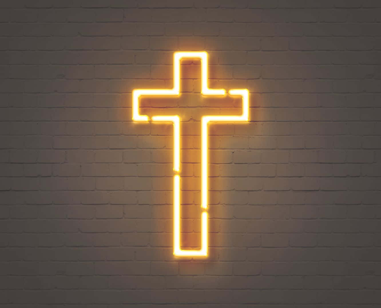 This cute cross adds a touch of divinity to your space Wallpaper
