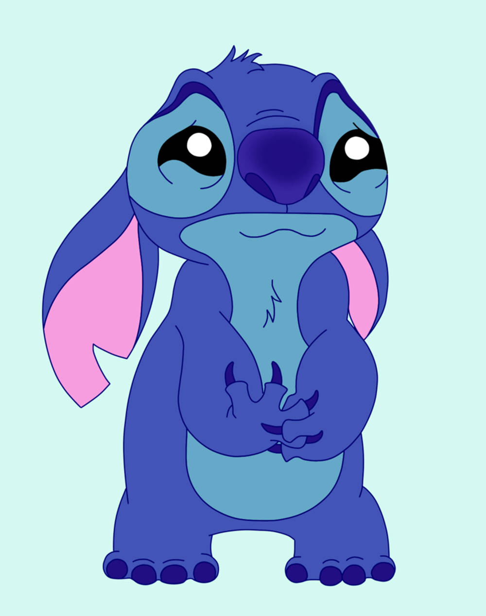 Cute Crying Stitch IPhone Wallpaper