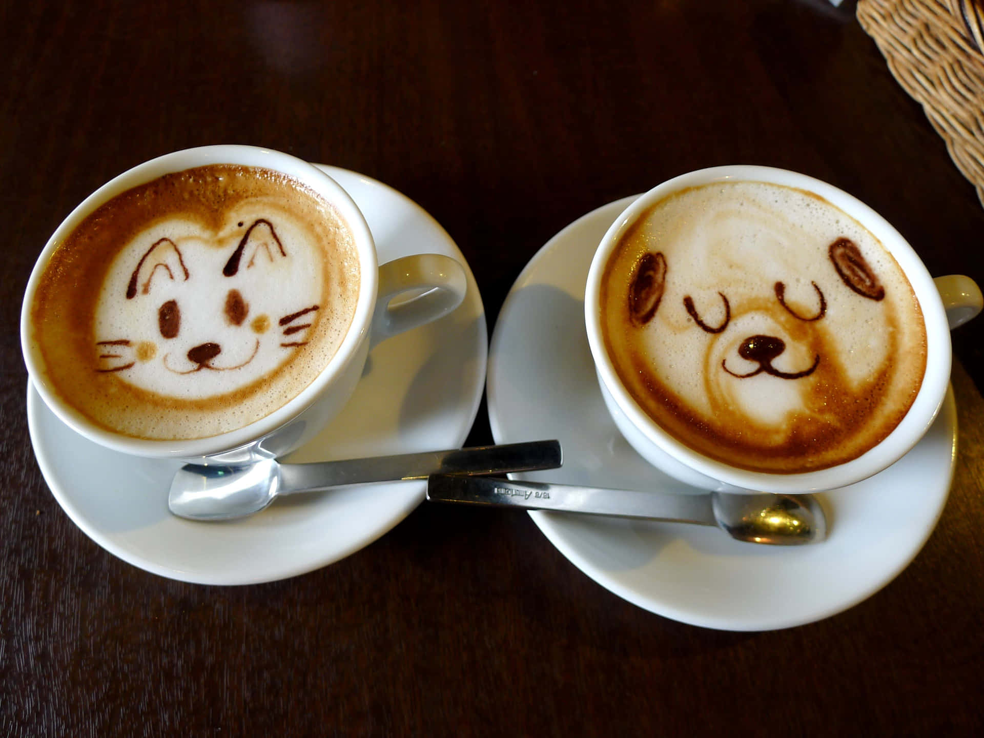 Cute Cups Of Coffee Wallpaper