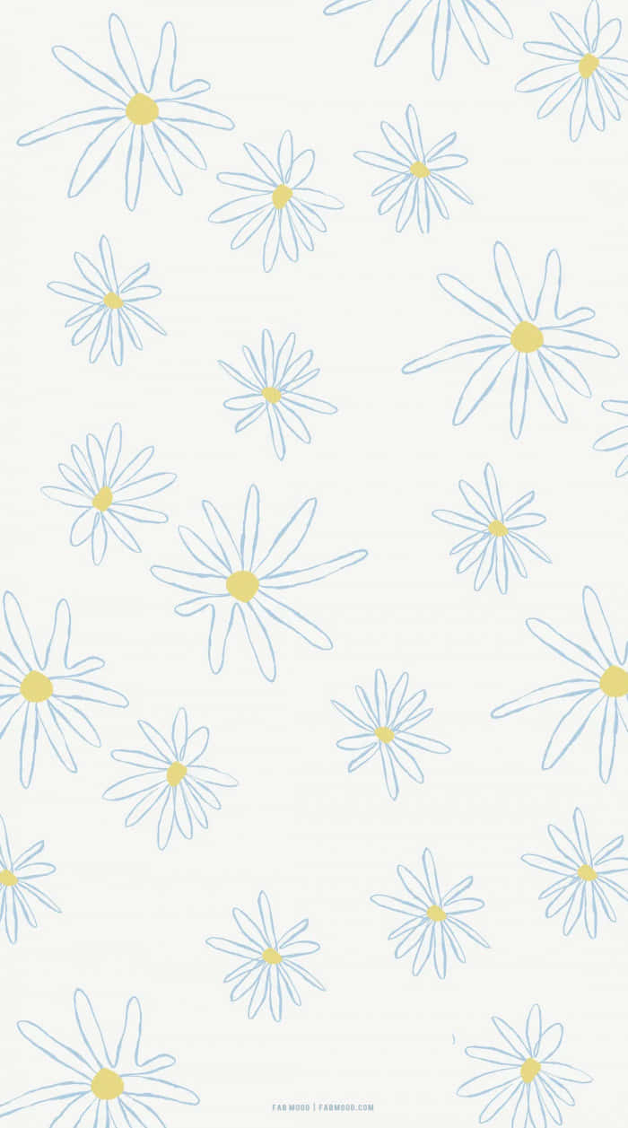 Cute Daisy Flowers Summer Pattern Wallpaper