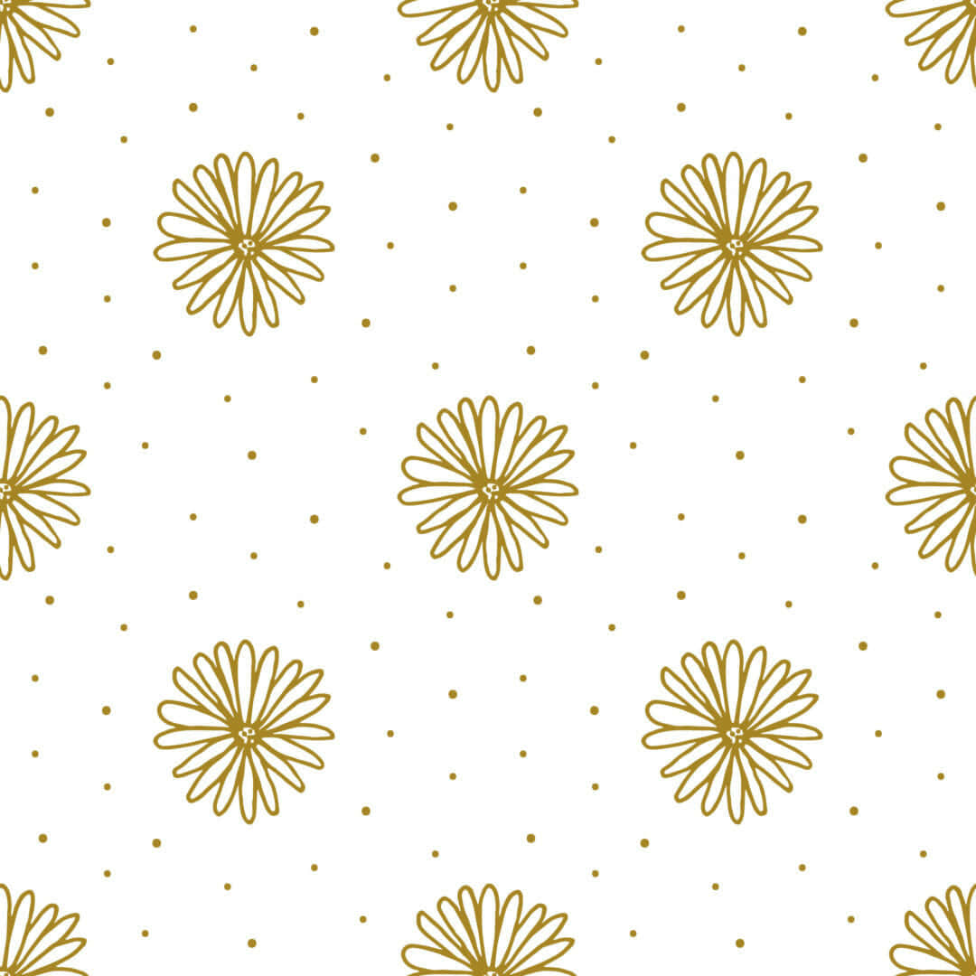 Sød daisy gylden gult mønster tapet Wallpaper