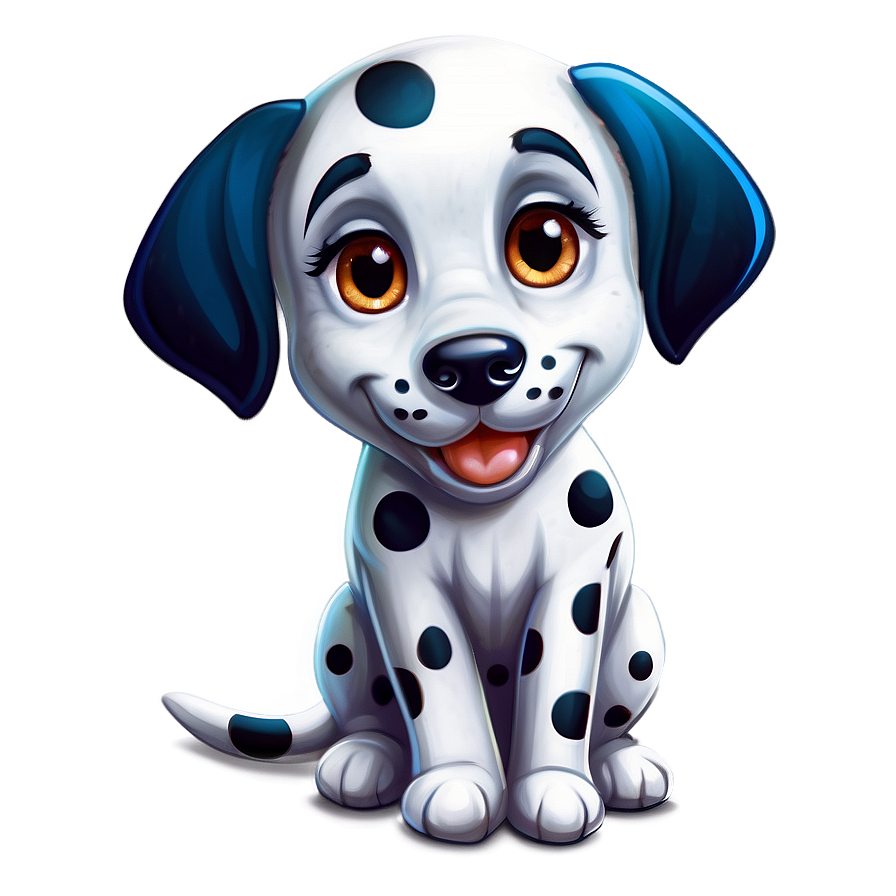 Cute Dalmatian Cartoon Png 06232024 PNG