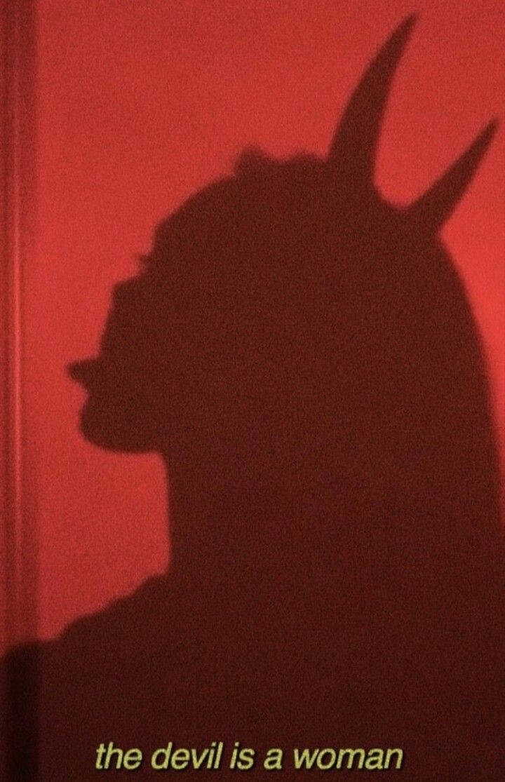 Download Cute Dark Red Devil Woman Wallpaper 