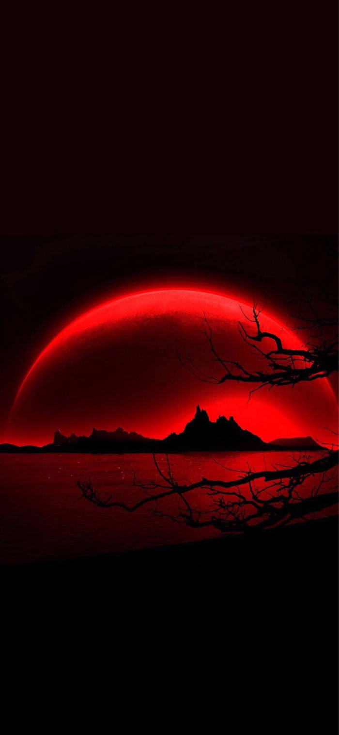 Cute Dark Red Landscape