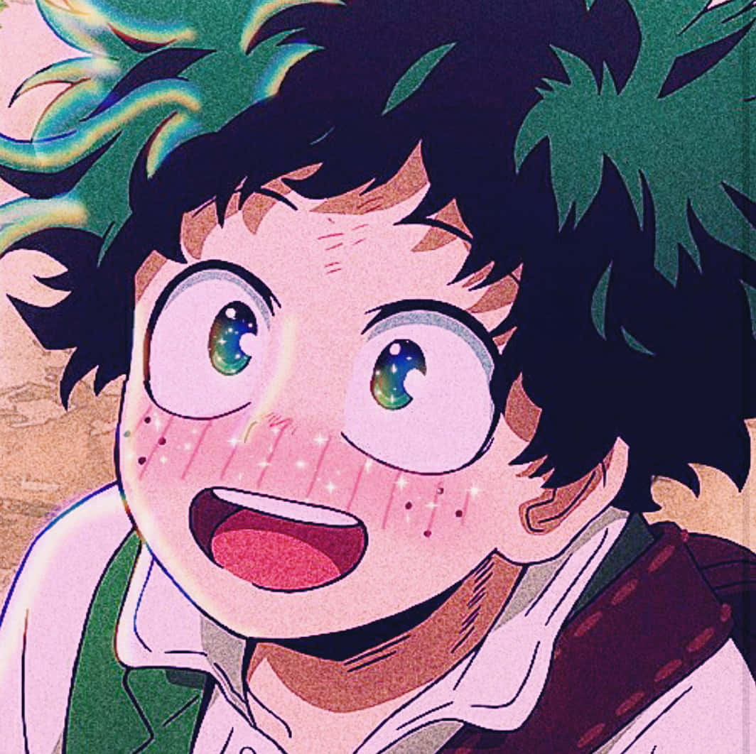 Download Cute Deku Stunned Face Picture | Wallpapers.com