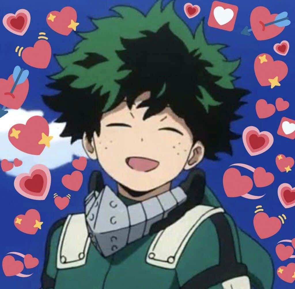 Cute Deku With Heart Icons Picture